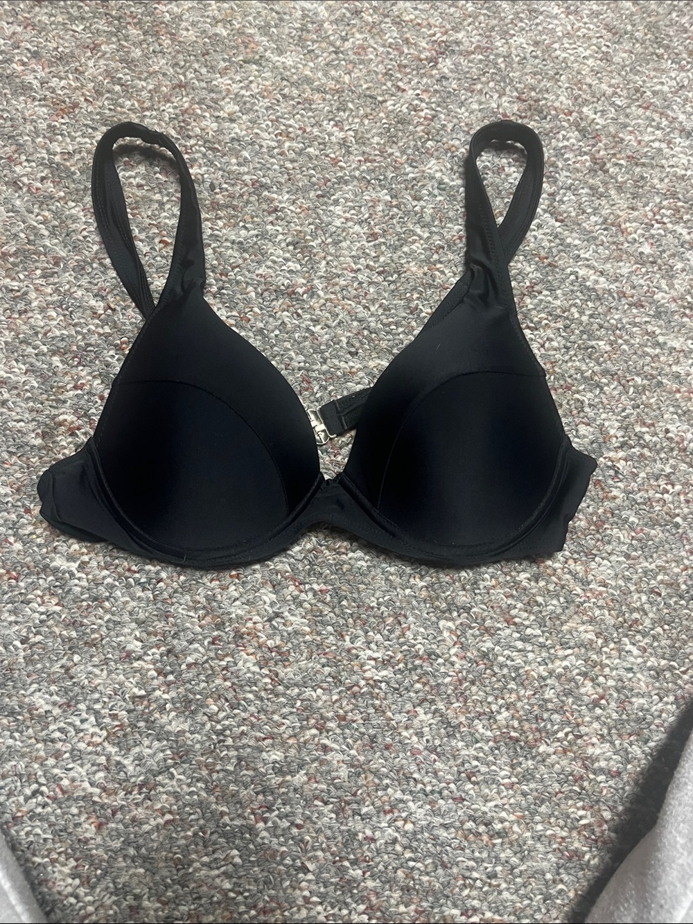 SHEIN Black Front Closure T-Shirt Bra